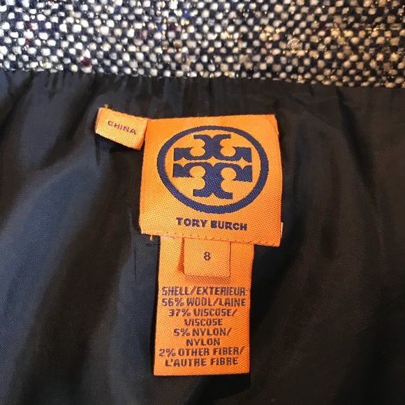 Tory Burch Navy Tweed Skirt - Picture 4 of 8